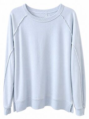 AERIE Always and Forever Baby Blue Oversized Sweatshirt Size Medium NWOT